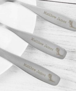 Personalised 3 Piece Dinosaur Cutlery Set