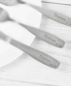 Personalised 3 Piece Teddy Cutlery Set
