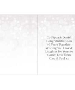 Personalised 40th Ruby Anniversary Card