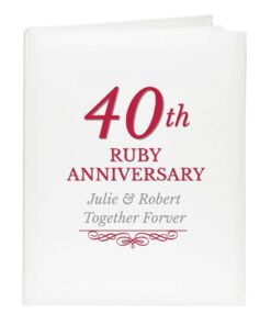 Personalised 40th Ruby Anniversary Traditional Album
