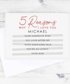 Personalised 5 Reasons Why Card