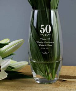 Personalised 50 Years Bullet Vase