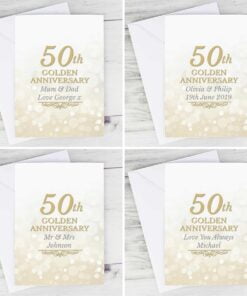 Personalised 50th Golden Anniversary Card