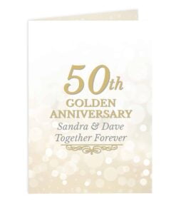Personalised 50th Golden Anniversary Card