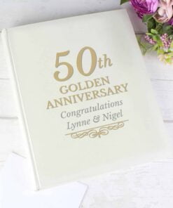 Personalised 50th Golden Anniversary Traditional Album