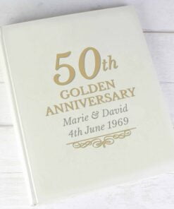 Personalised 50th Golden Anniversary Traditional Album