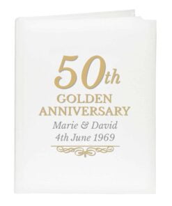 Personalised 50th Golden Anniversary Traditional Album