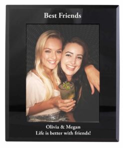 Personalised 5×7 Black Glass Photo Frame