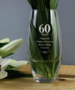 Personalised 60 Years Bullet Vase