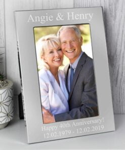 Personalised 6×4 Silver Photo Frame