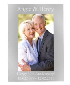 Personalised 6×4 Silver Photo Frame