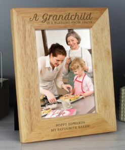 Personalised ‘A Grandchild is a Blessing’ 5×7 Wooden Photo Frame