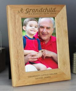 Personalised ‘A Grandchild is a Blessing’ 5×7 Wooden Photo Frame
