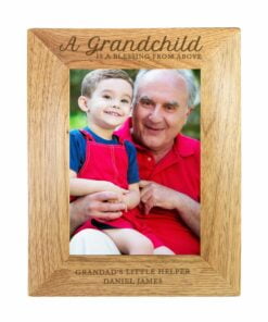 Personalised ‘A Grandchild is a Blessing’ 5×7 Wooden Photo Frame