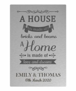 Personalised ‘A House Is Made Of…’ Metal Sign