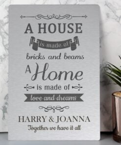 Personalised ‘A House Is Made Of…’ Metal Sign
