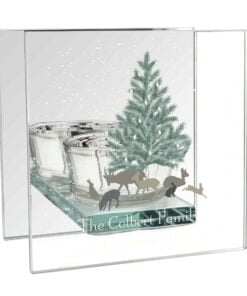 Personalised A Winter’s Night Mirrored Glass Tea Light Candle Holder