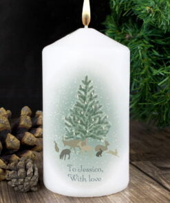 Personalised A Winter’s Night Pillar Candle