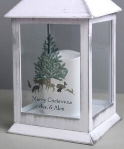 Personalised A Winter’s Night White Lantern