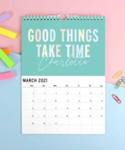 Personalised A4 Motivational Quotes Calendar