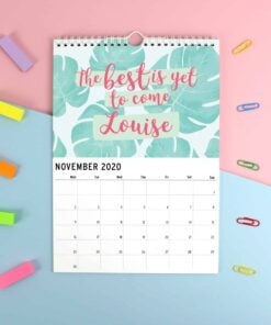 Personalised A4 Motivational Quotes Calendar