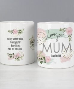 Personalised Abstract Rose Mug