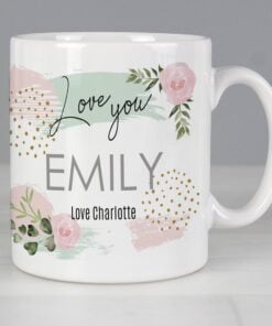 Personalised Abstract Rose Mug