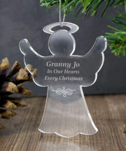 Personalised Acrylic Angel Decoration