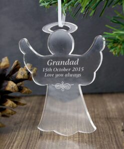 Personalised Acrylic Angel Decoration