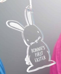 Personalised Acrylic Easter Bunny Decoration