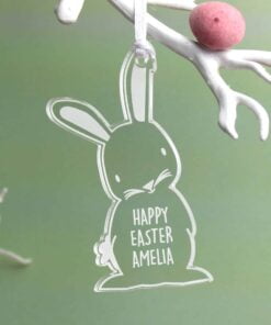 Personalised Acrylic Easter Bunny Decoration