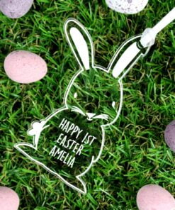 Personalised Acrylic Easter Bunny Decoration