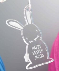 Personalised Acrylic Easter Bunny Decoration