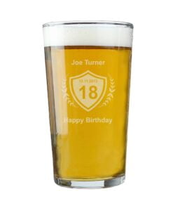 Personalised Age Crest Pint Glass