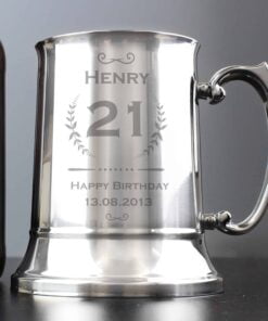 Personalised Age Crest Stainless Steel Tankard