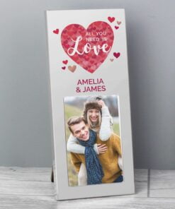 Personalised ‘All You Need is Love’ Confetti Hearts 2×3 Photo Frame