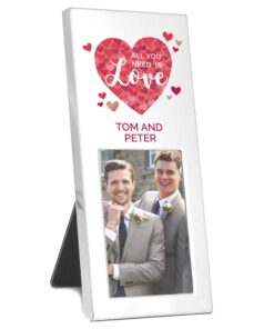 Personalised ‘All You Need is Love’ Confetti Hearts 2×3 Photo Frame