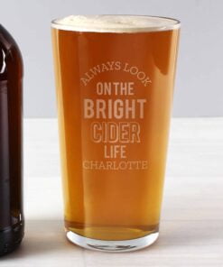 Always Look On The Bright Cider Life Pint Glass