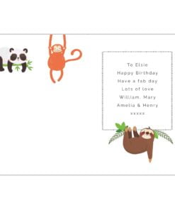 Personalised Animal Birthday Card