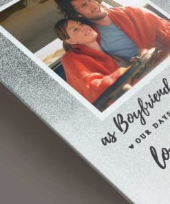 Personalised Anniversary 4×4 Glitter Glass Photo Frame