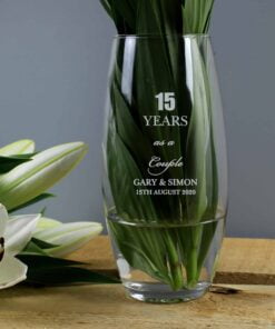 Personalised Anniversary Bullet Vase