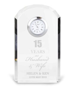 Personalised Anniversary Crystal Clock