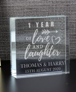 Personalised Anniversary Large Crystal Token