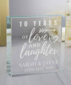 Personalised Anniversary Large Crystal Token