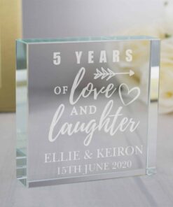 Personalised Anniversary Large Crystal Token