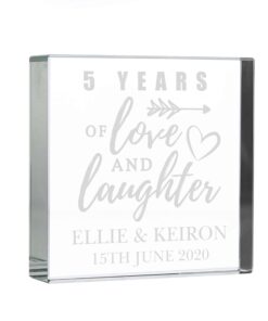Personalised Anniversary Large Crystal Token