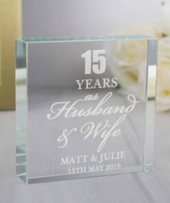 Personalised Anniversary Large Crystal Token
