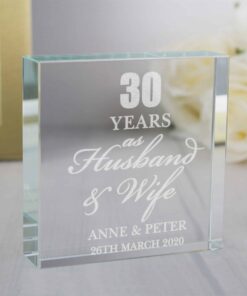Personalised Anniversary Large Crystal Token