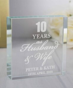Personalised Anniversary Large Crystal Token