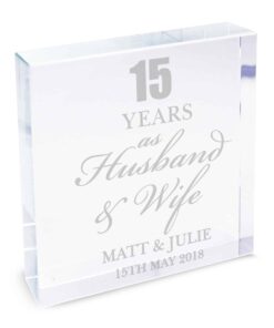 Personalised Anniversary Large Crystal Token